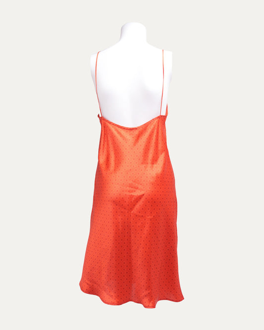Silk Monogram Slip Dress