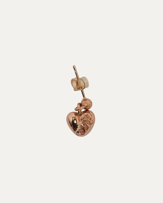 22k Gold Heart Dangling Earring