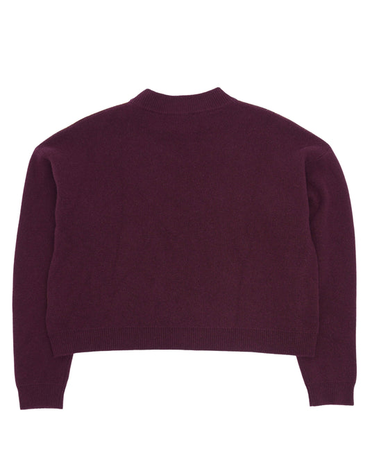 Wool-Cashmere Blend Check Sweater