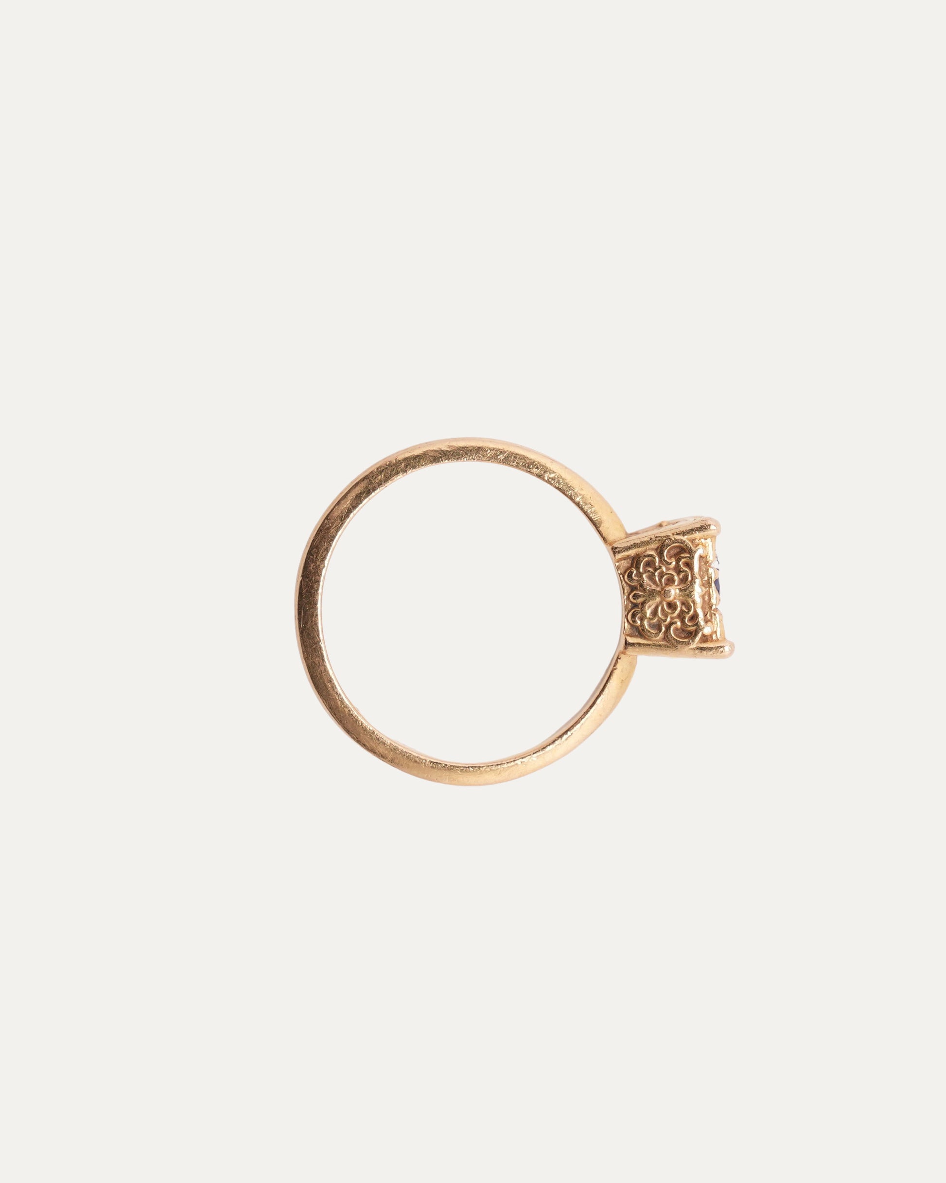 Gold and Sapphire Kate Hudson Butterfly Cross Cocktail Ring