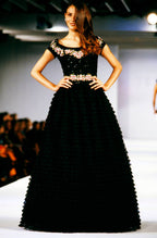 SS 2001 Beaded Ruffled Gown