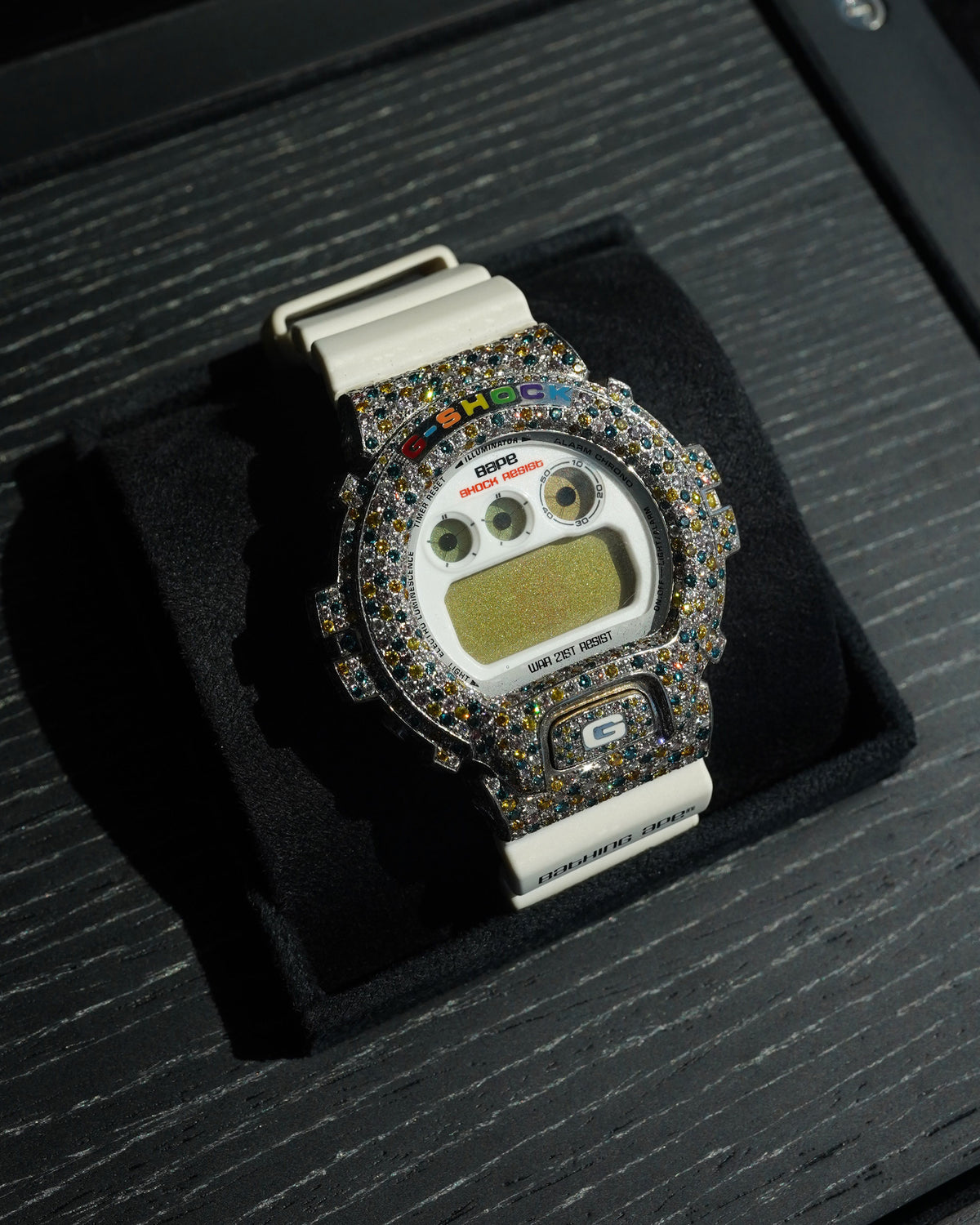 18k White Gold Casio G-Shock × Bape DW-6900
