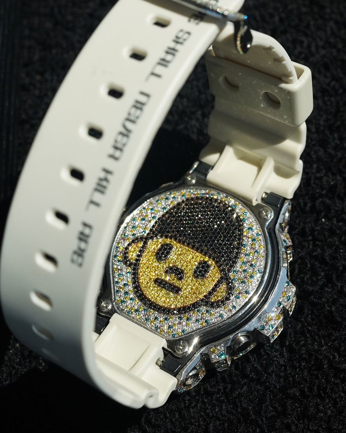 18k White Gold Casio G-Shock × Bape DW-6900