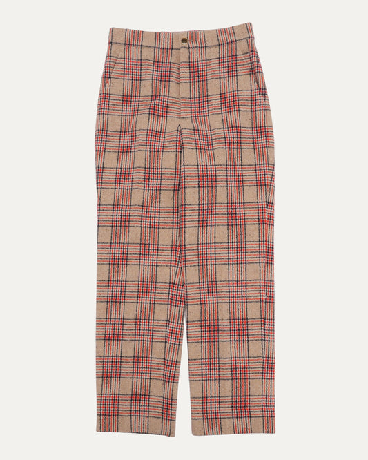 Plaid Wool Trousers