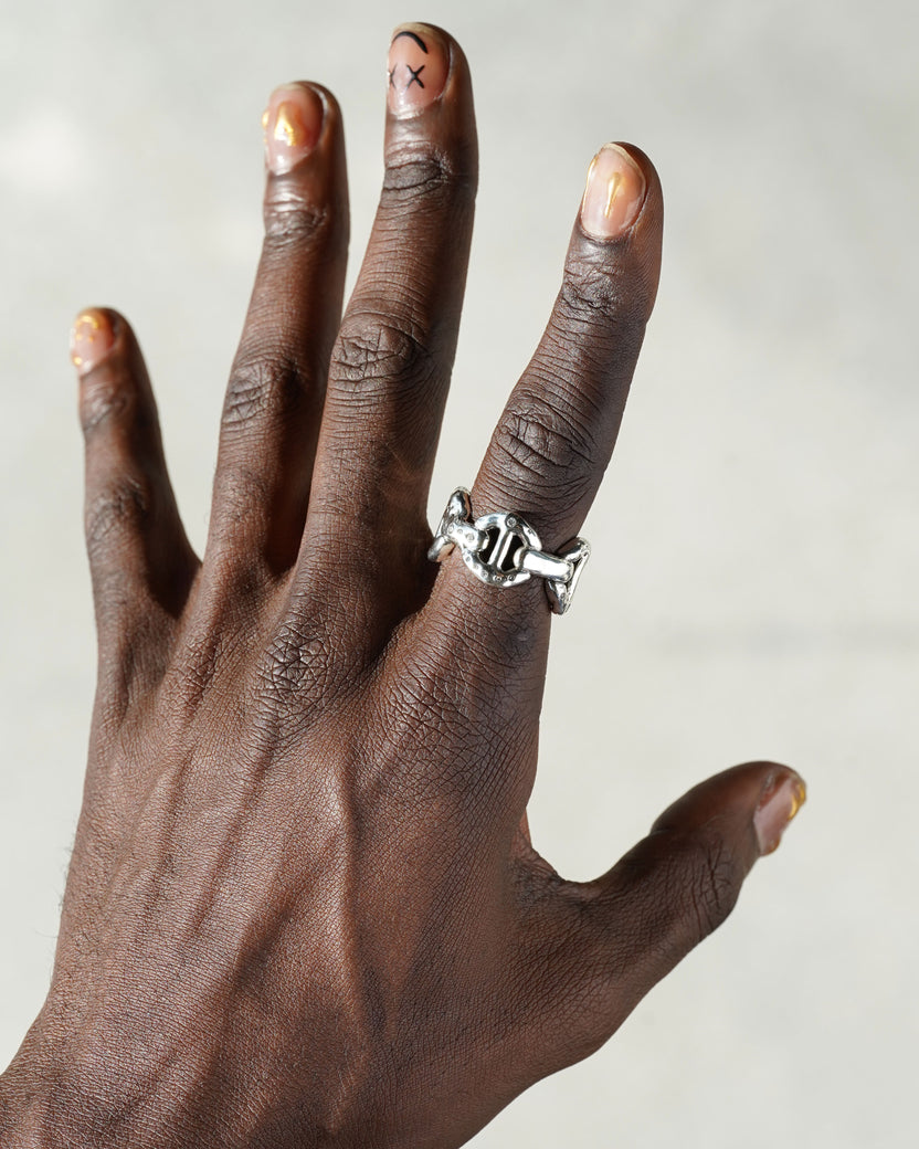 Sacred Melted Quad Ring w/ Diamonds