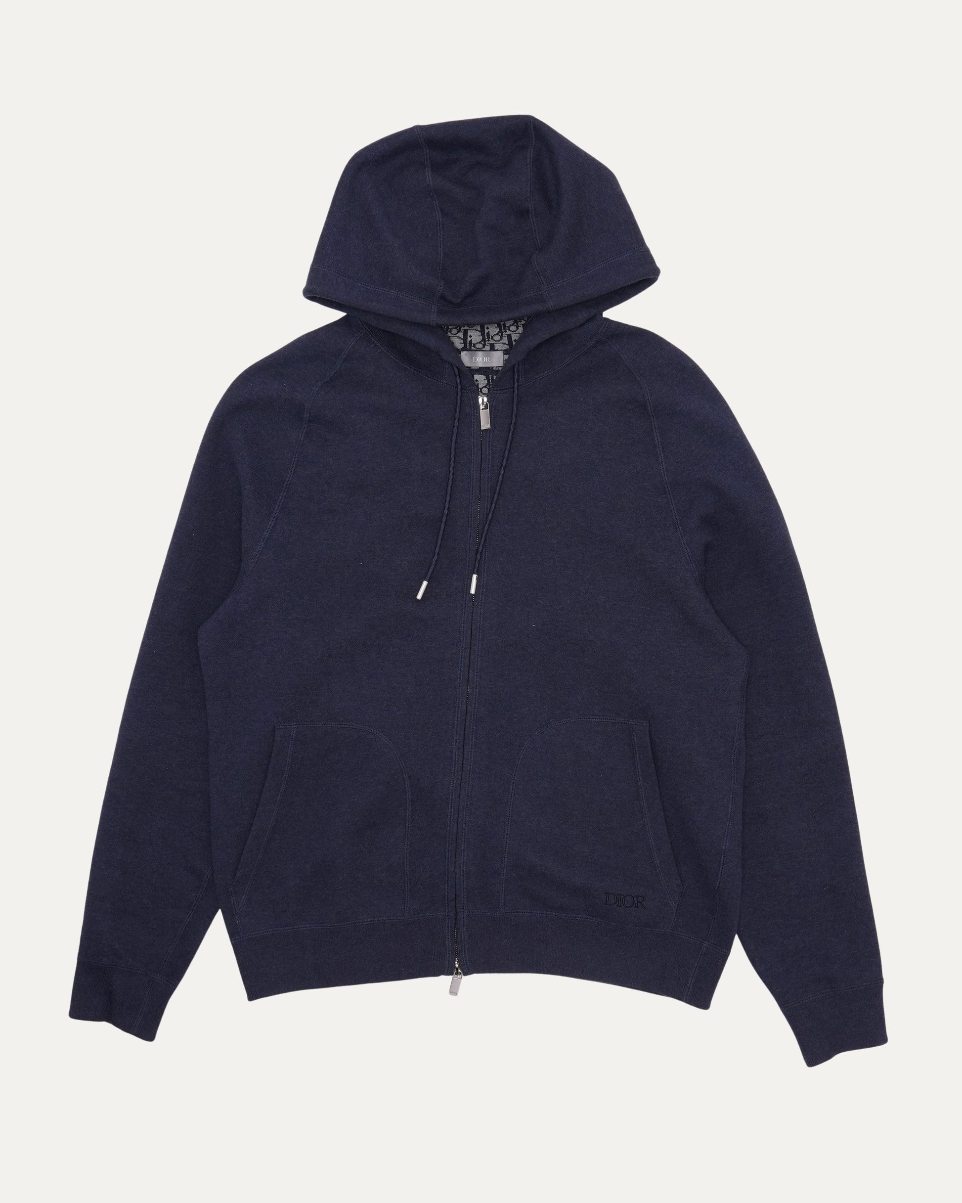 Cashmere Blend Zip Up Hoodie