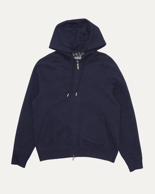 Cashmere Blend Zip Up Hoodie