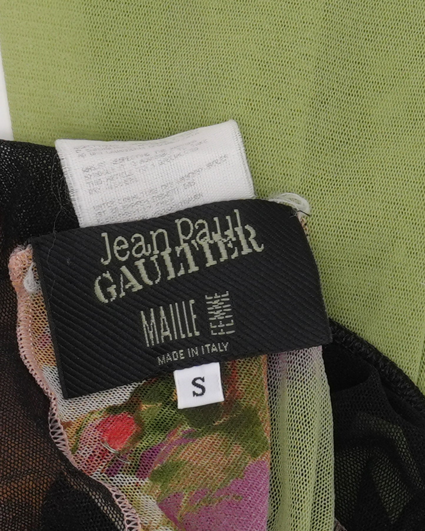 SS 2001 Mesh Top with Floral Detail