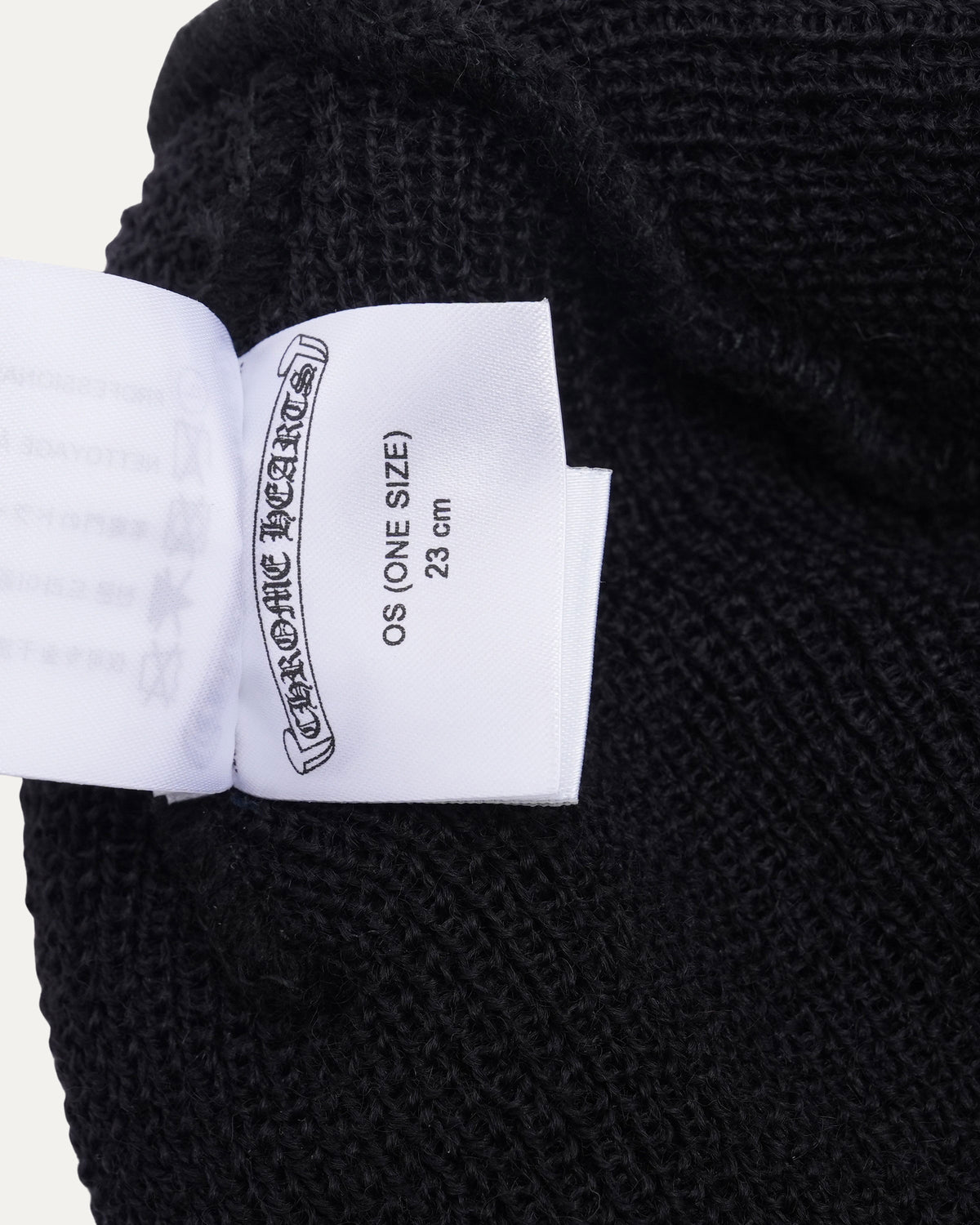 Tonal Plus Cross Embroidered Wool Beanie