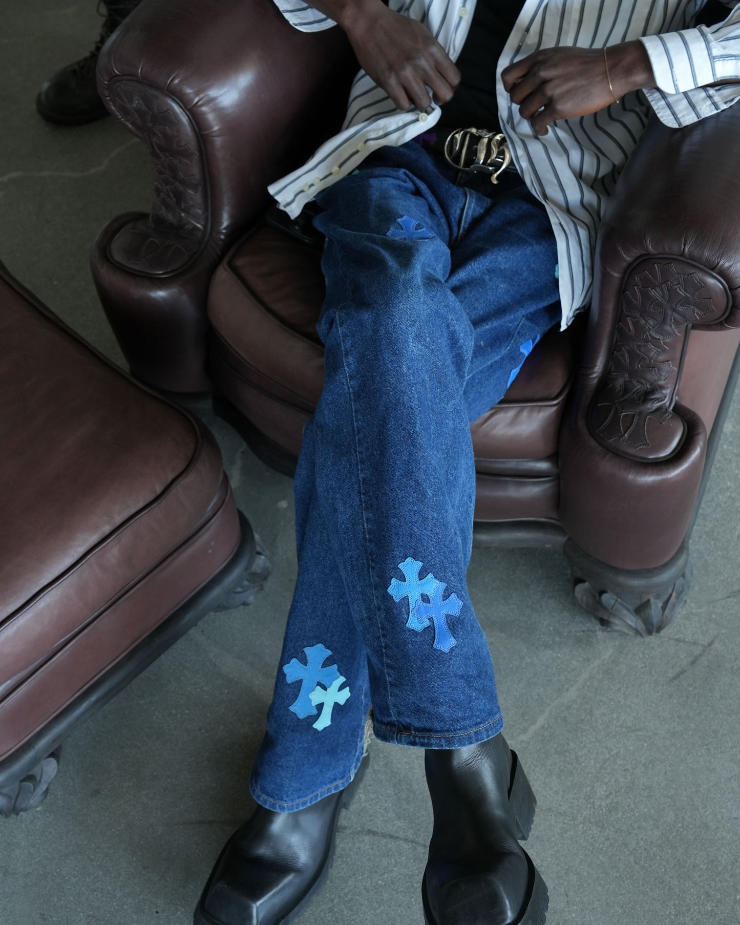 London Exclusive Cross Patch Levi's Jeans