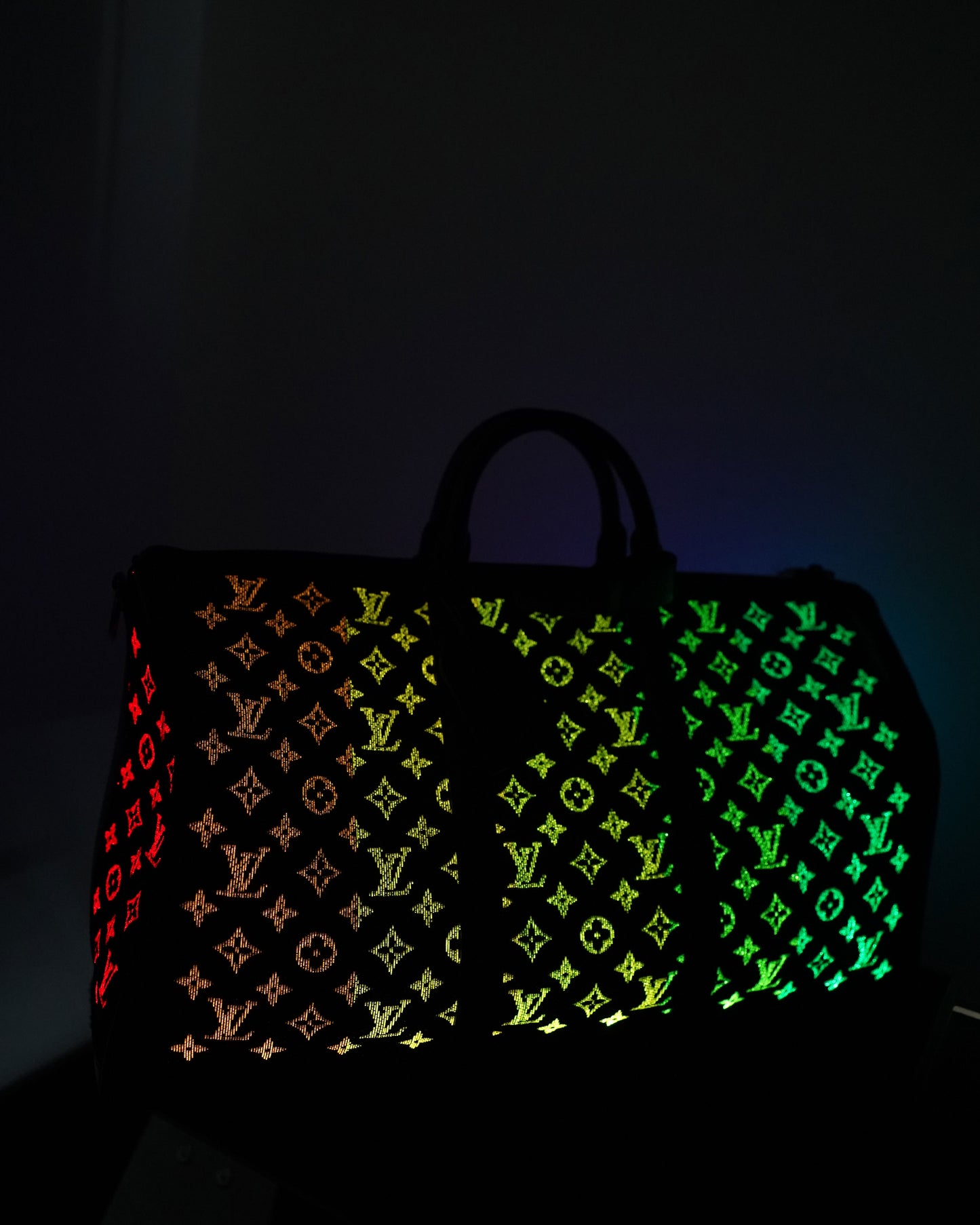 Jacquard Monogram Light Up Keepall Bandouliere 50