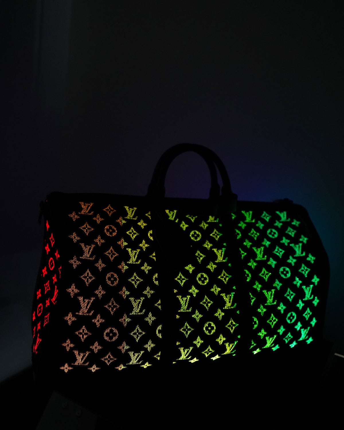 Jacquard Monogram Light Up Keepall Bandouliere 50
