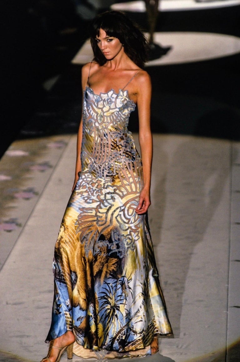 SS 2002 Silk Lion Dress with Beaded Choker Neck – Justin Reed