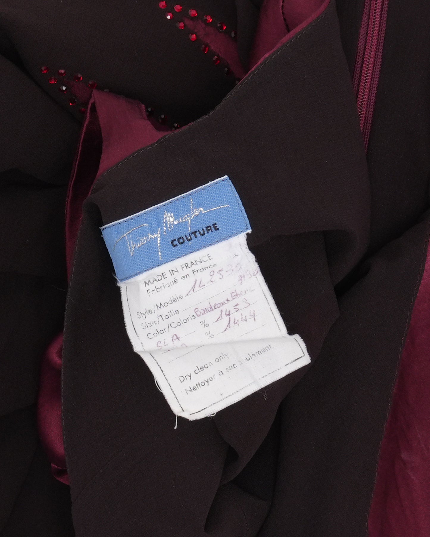 c. 2000 Rhinestone Flame Detail Gown