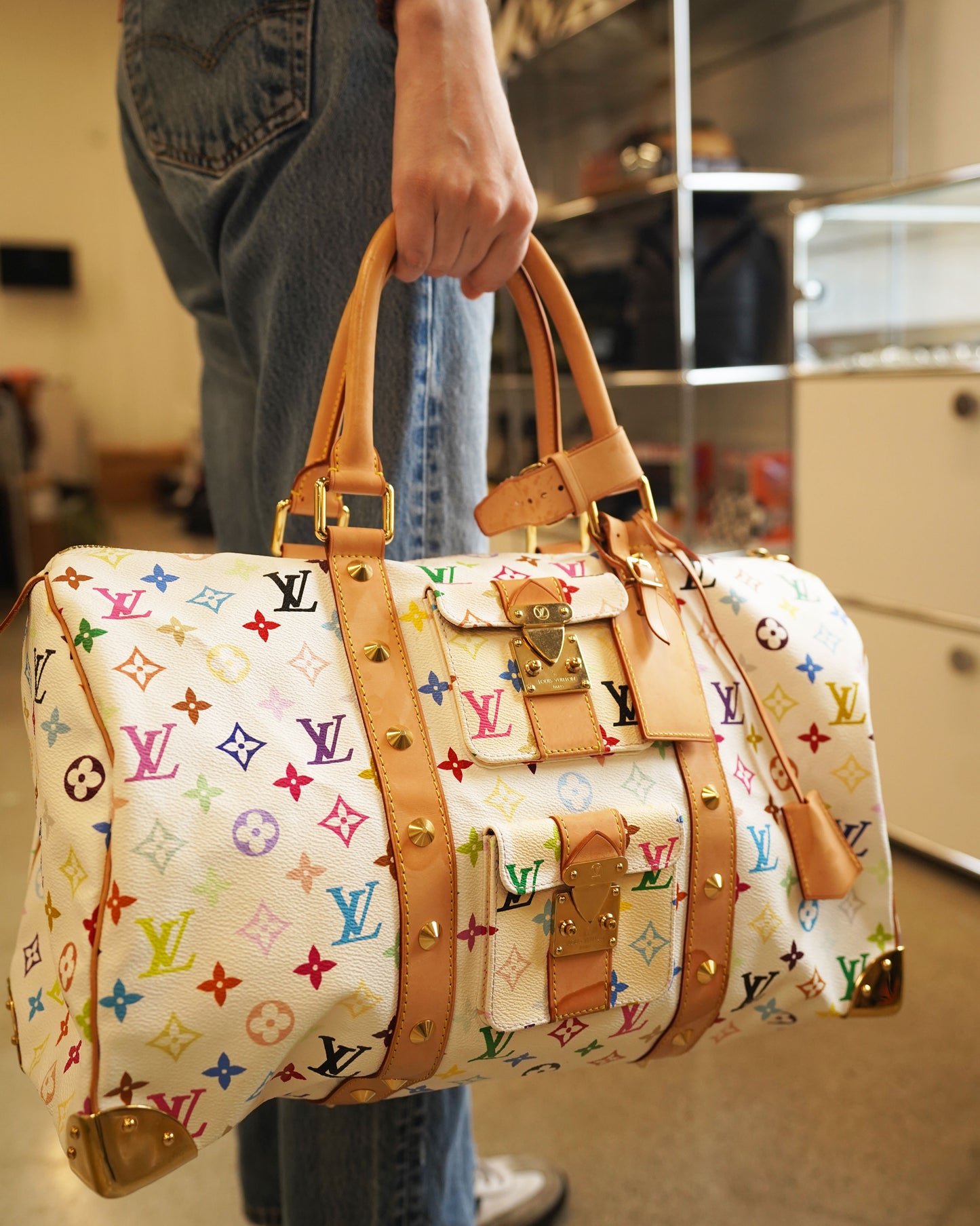 Takashi Murakami Multicolor Keepall 45