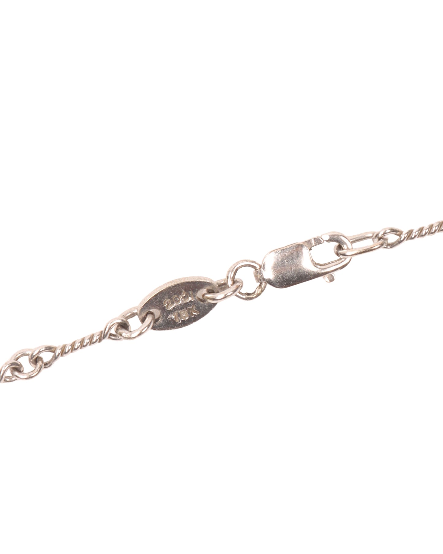 18k White Gold Twist Chain