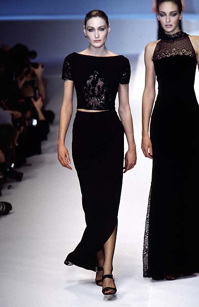 FW 1996 Embellished Runway Top And Skirt Set