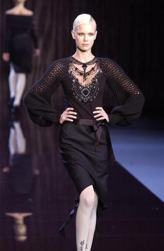 FW 2003 Embellished Knit Runway Top