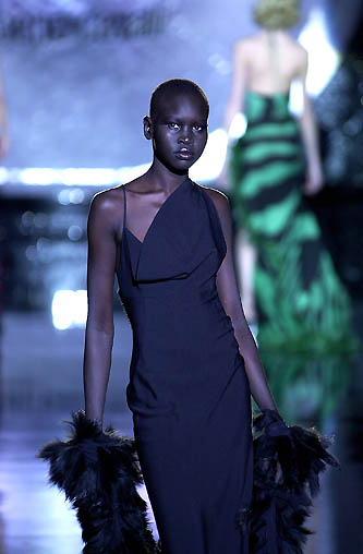 FW 2000 Runway Gown With Fur Trim