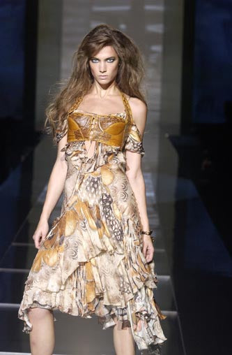 SS 2004 Runway Leather Bustier Top