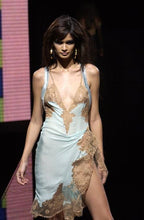 SS 2003 Silk And Lace Gown With Chainmail Straps