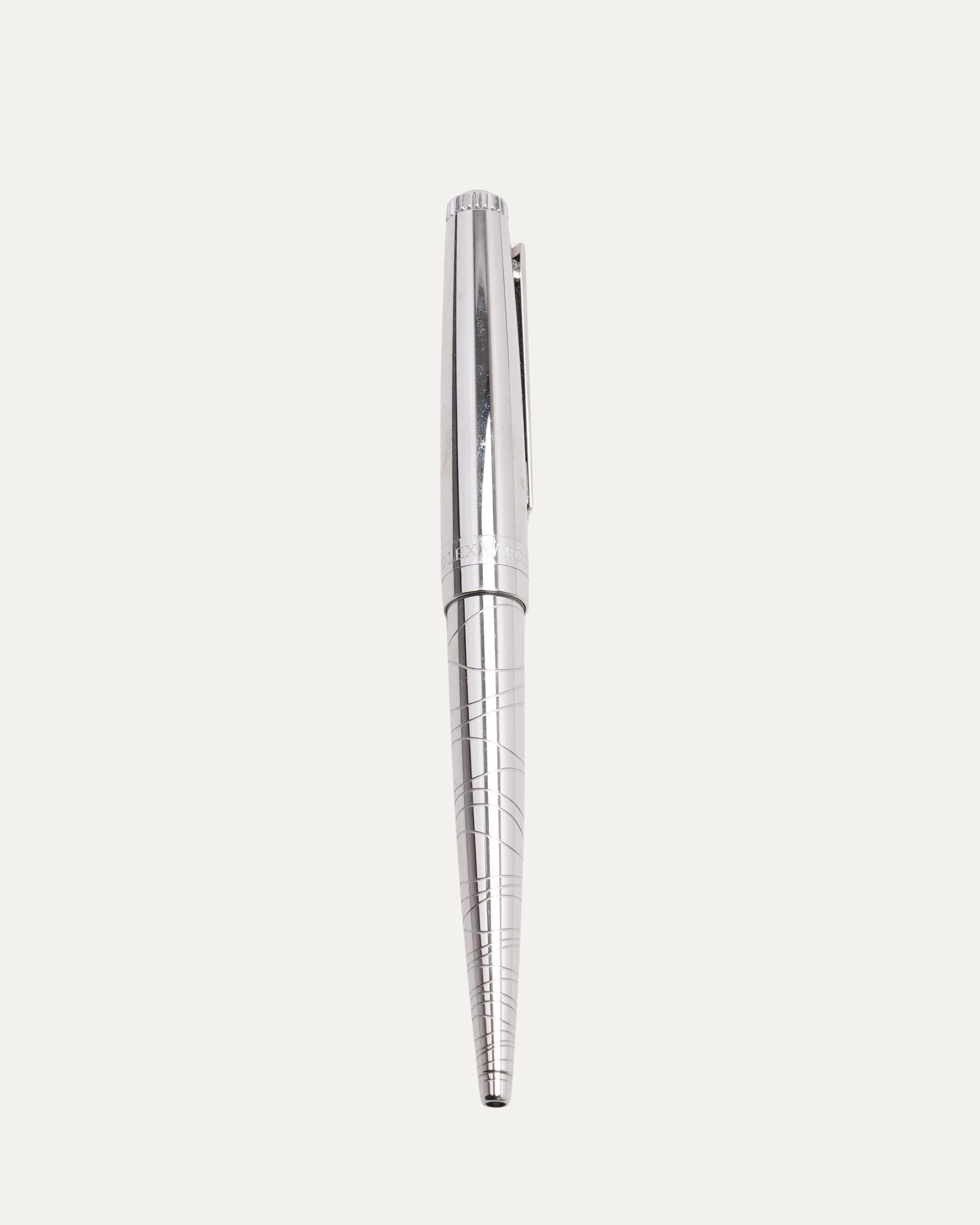 Platinum Finish Wave Pattern Ballpoint Pen