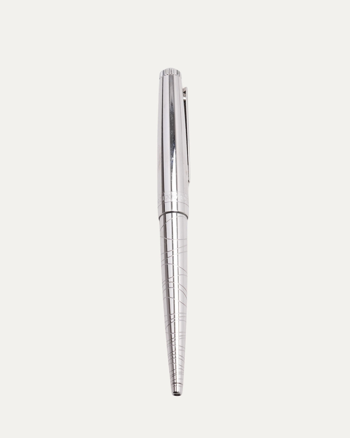 Platinum Finish Wave Pattern Ballpoint Pen