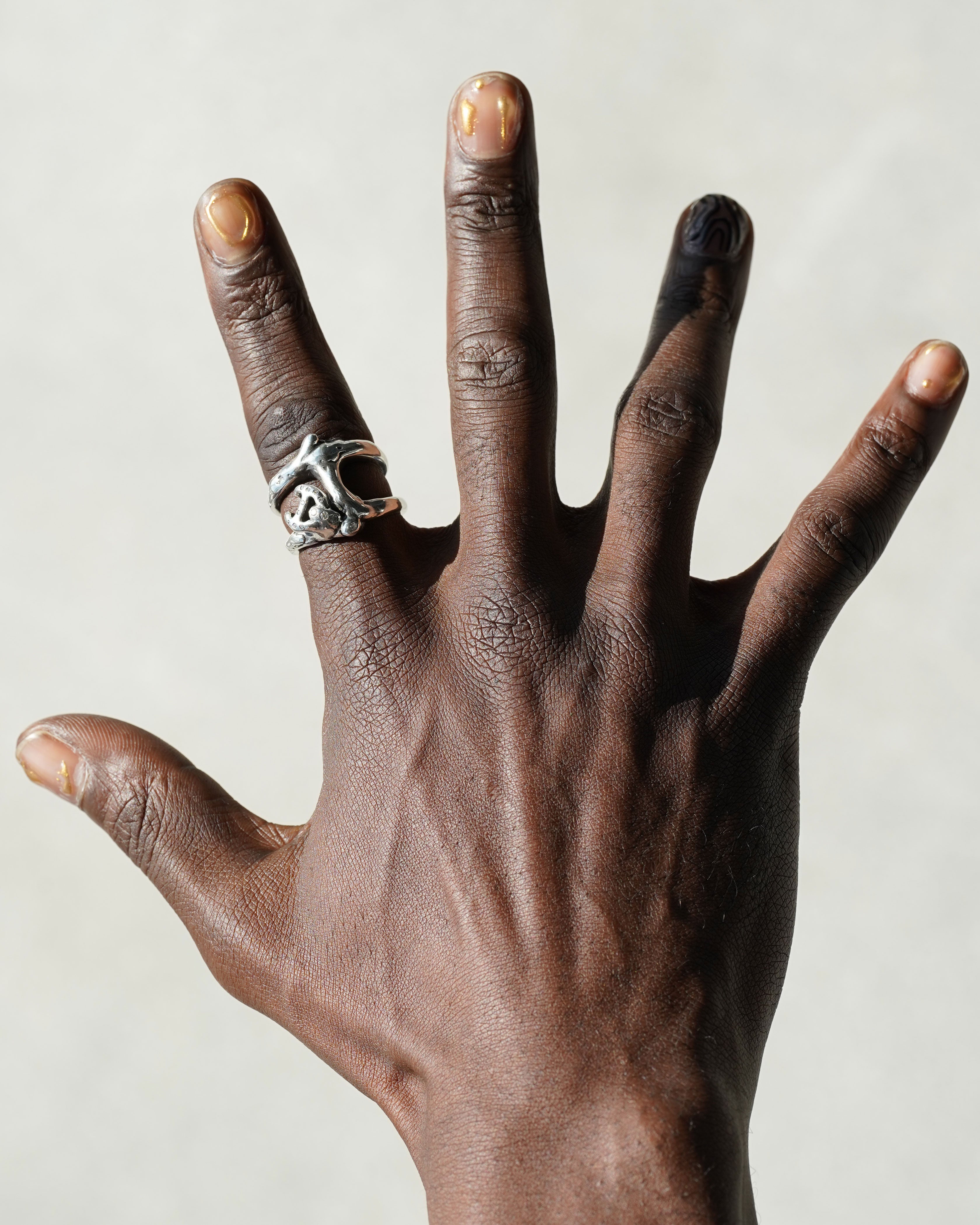 Sacred Melted Series Brute Phantom Ring w/ Diamonds