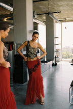 FW 2006 Embroidered Tulle Skirt