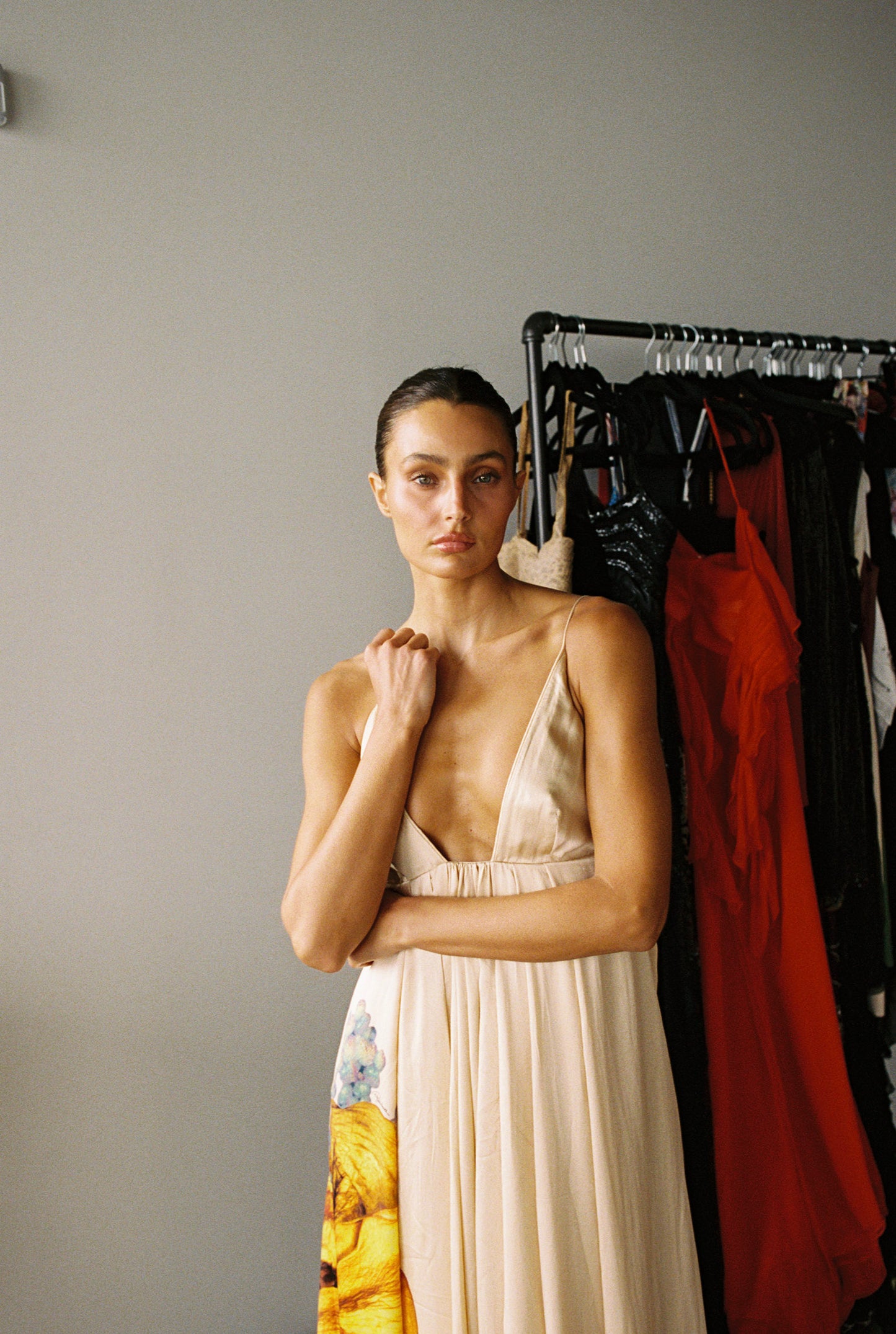 SS 2008 Silk Runway Gown With Floral Motif
