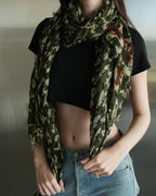 Takashi Murakami Monogramouflage Cashmere-Silk Blend Scarf
