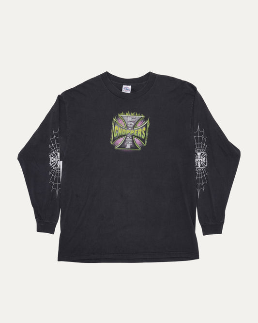 West Coast Choppers Spiderweb Logo Long Sleeve T-Shirt