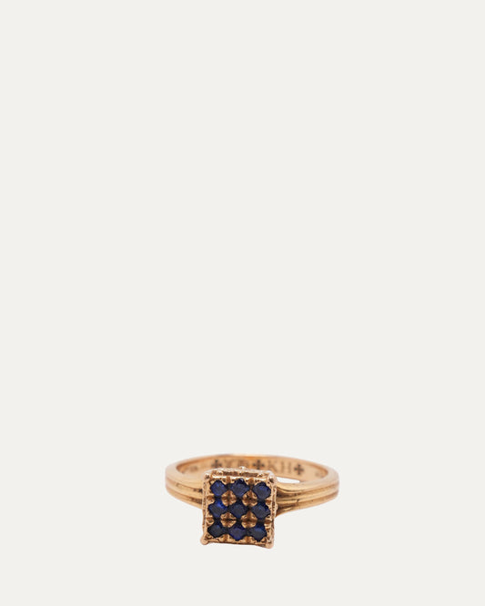 Gold and Sapphire Kate Hudson Butterfly Cross Cocktail Ring