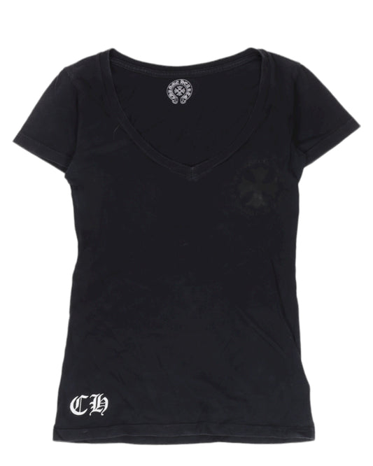 Tonal Logo V-Neck T-Shirt