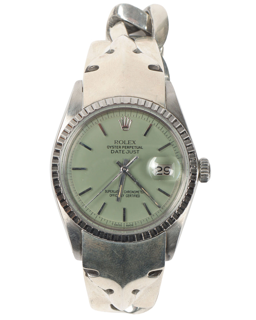 Sage Dial Rolex Date Just 36MM