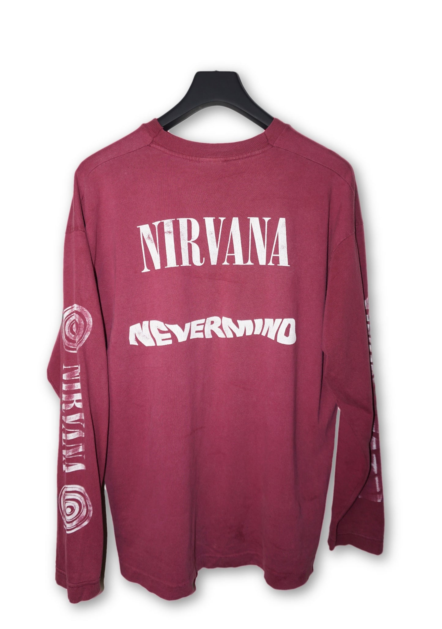 Vintage L/S Nirvana Burgundy Nevermind Tee
