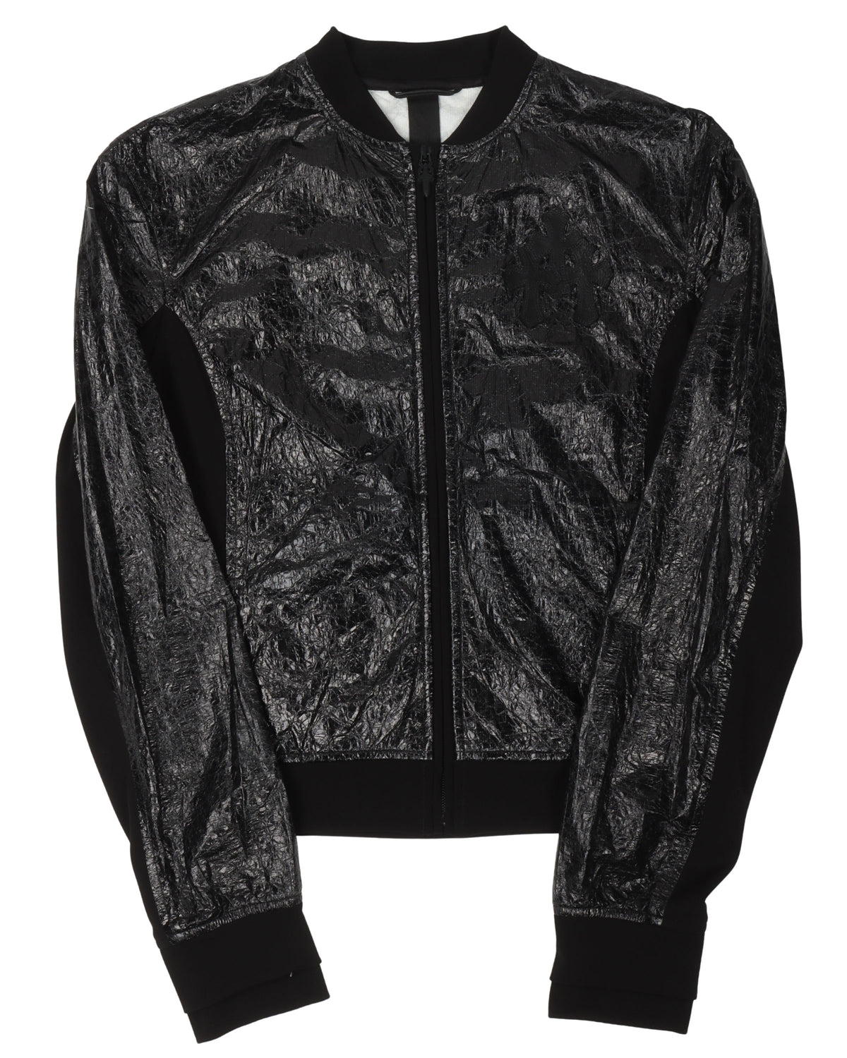 Patient Leather Track Jacket With Leather Cross