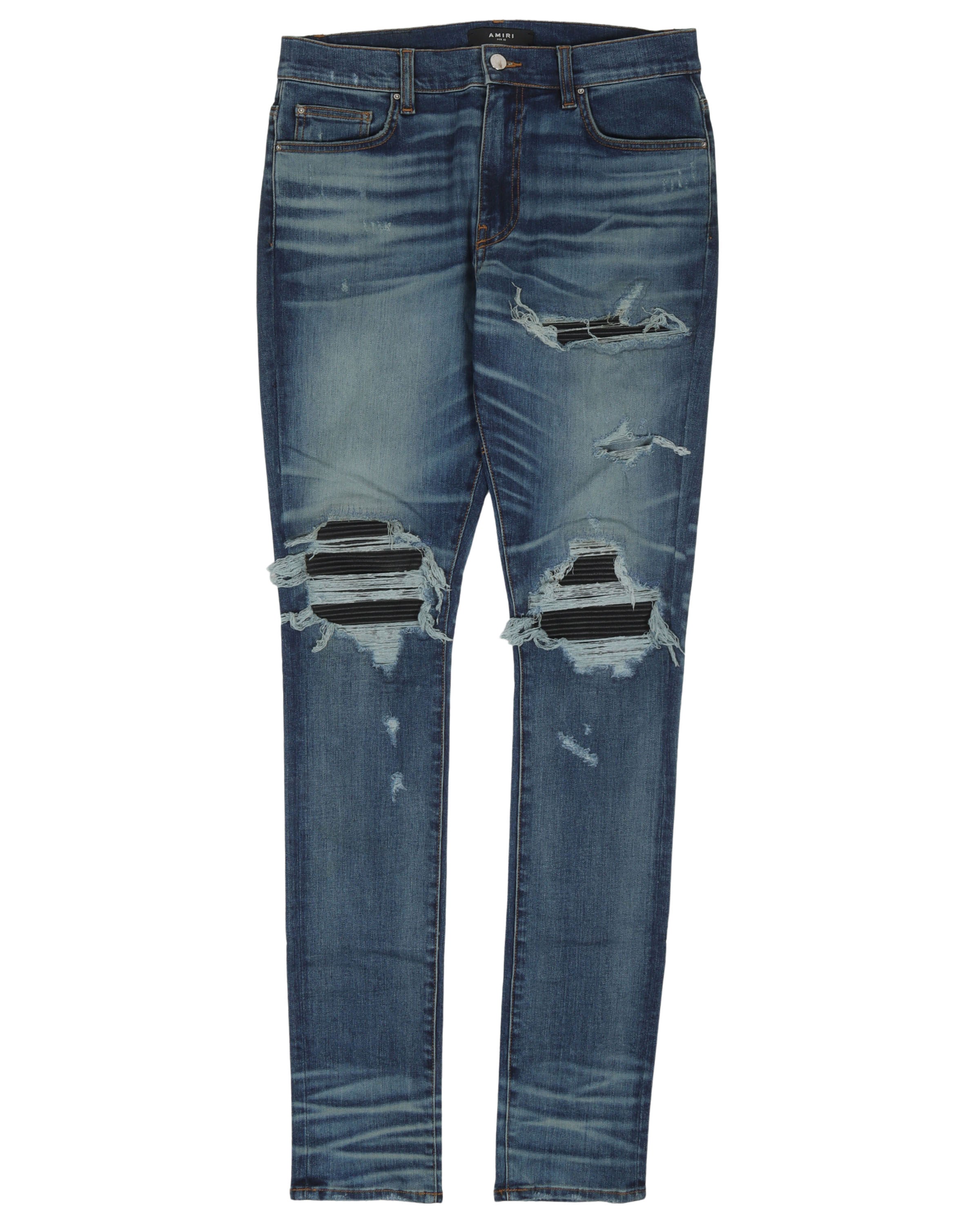 Distressed Fade Denim Jeans