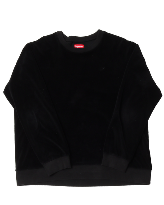 S Script Velour Crewneck