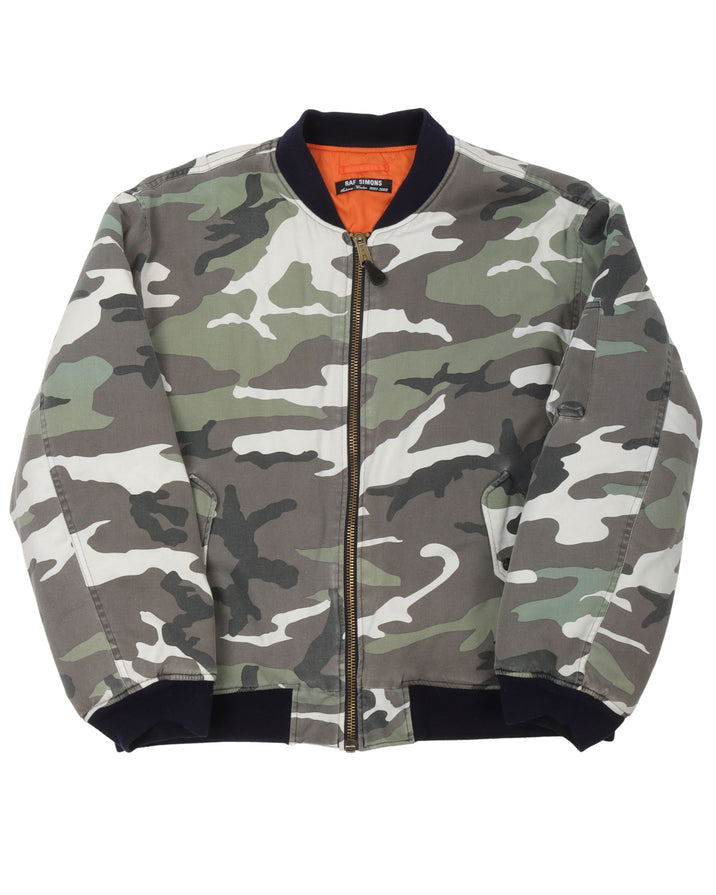 AW01/02 Riot Riot Riot Camouflage Bomber Jacket