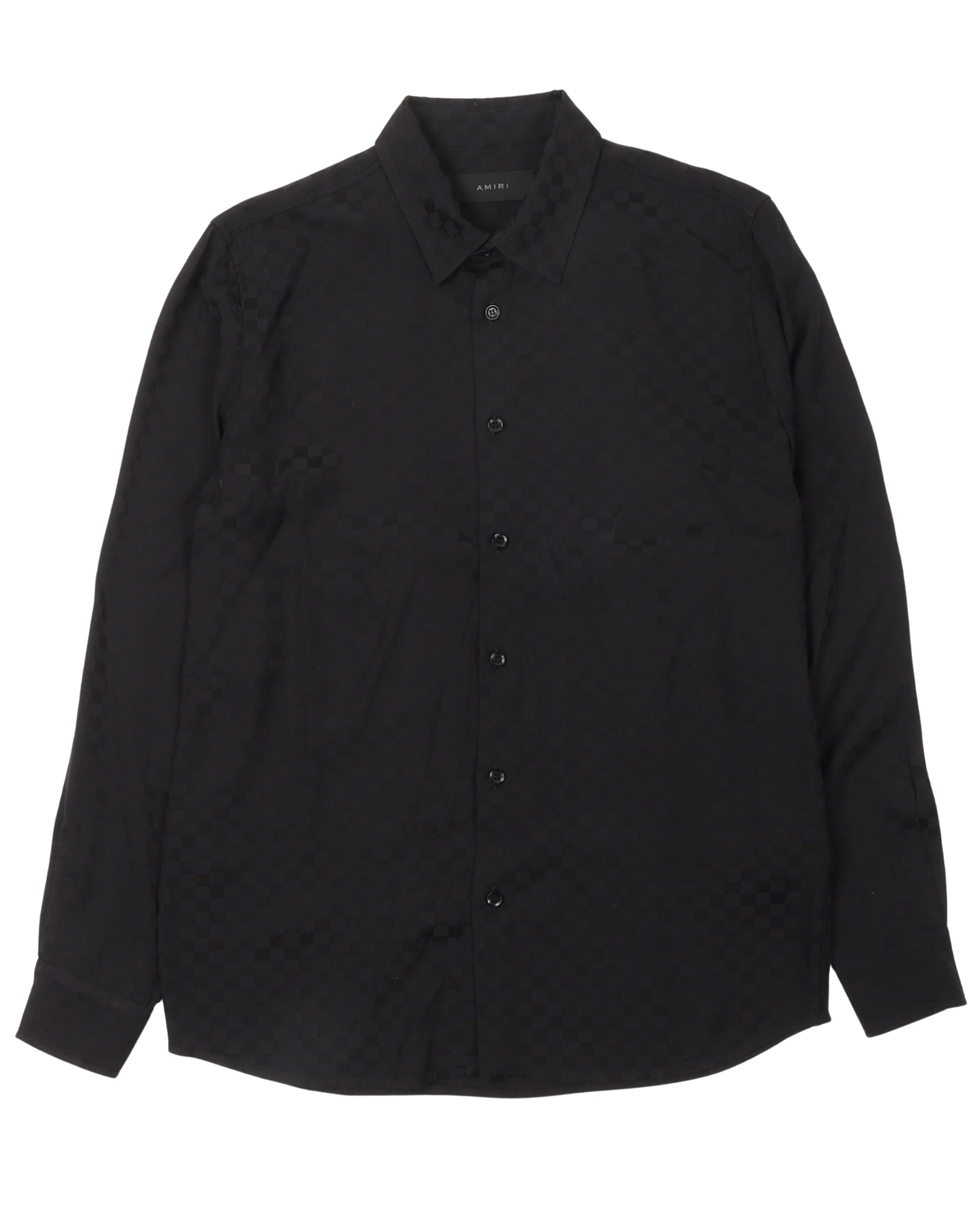 Tonal Checkered Button Up Shirt