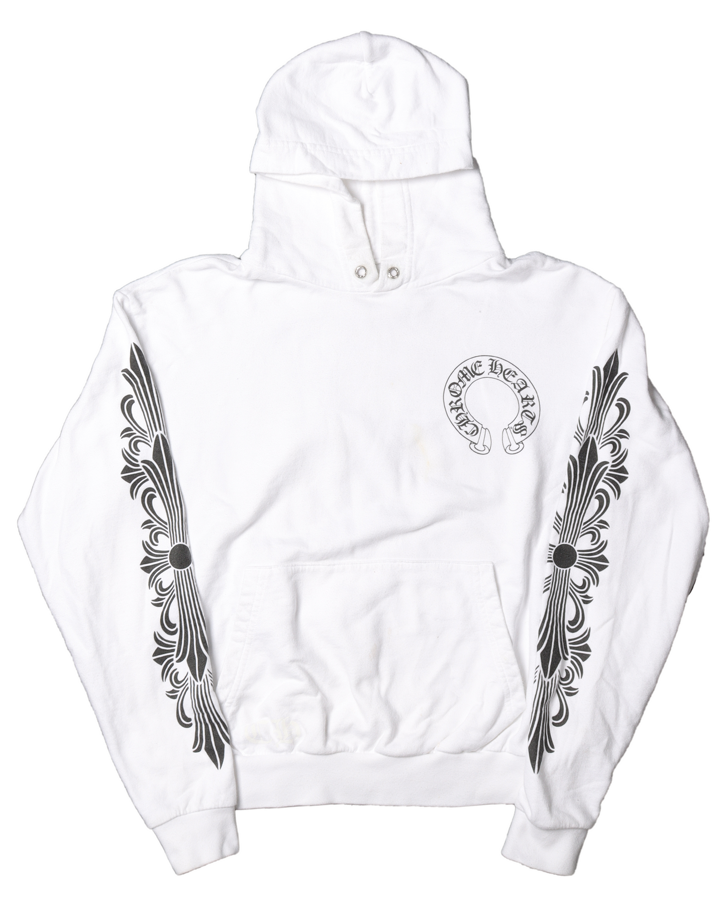 White Horseshoe Logo Hoodie