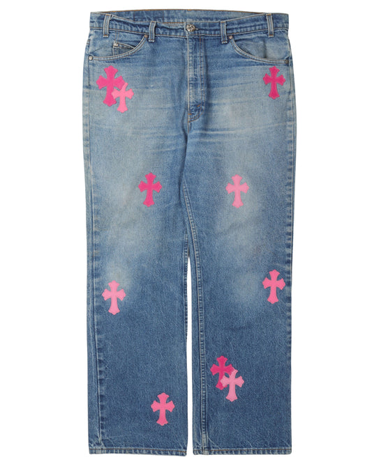 Levi's Pink Cross Patch Jeans