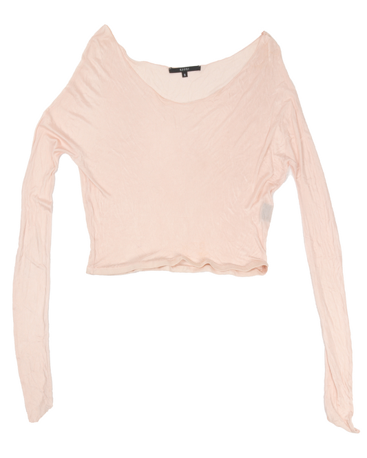 Tom Ford Era Wide-Shoulder Long Sleeve Top