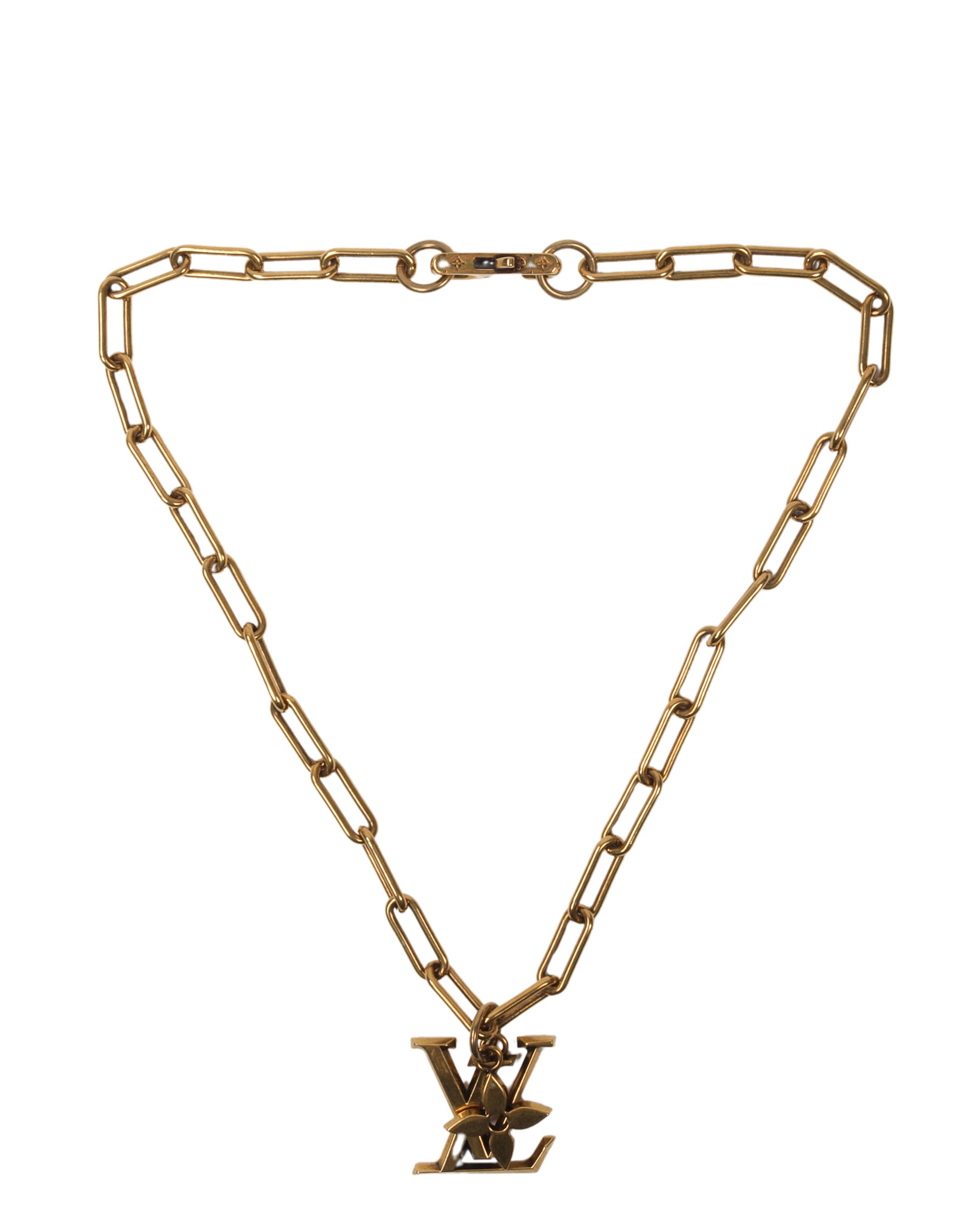Gold Chain "LV" Necklace