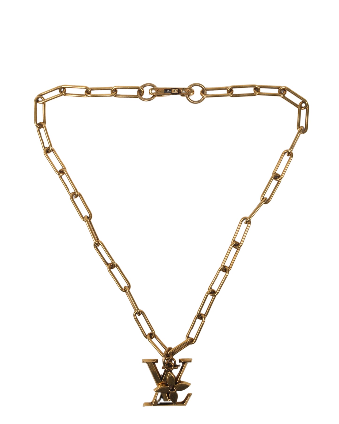 Gold Chain "LV" Necklace