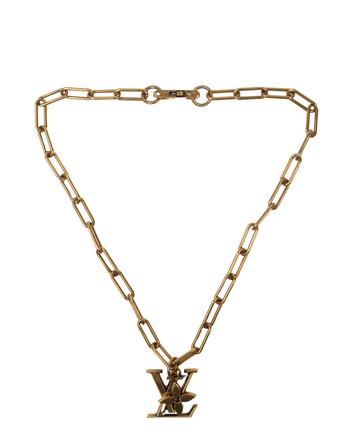 Gold Chain "LV" Necklace