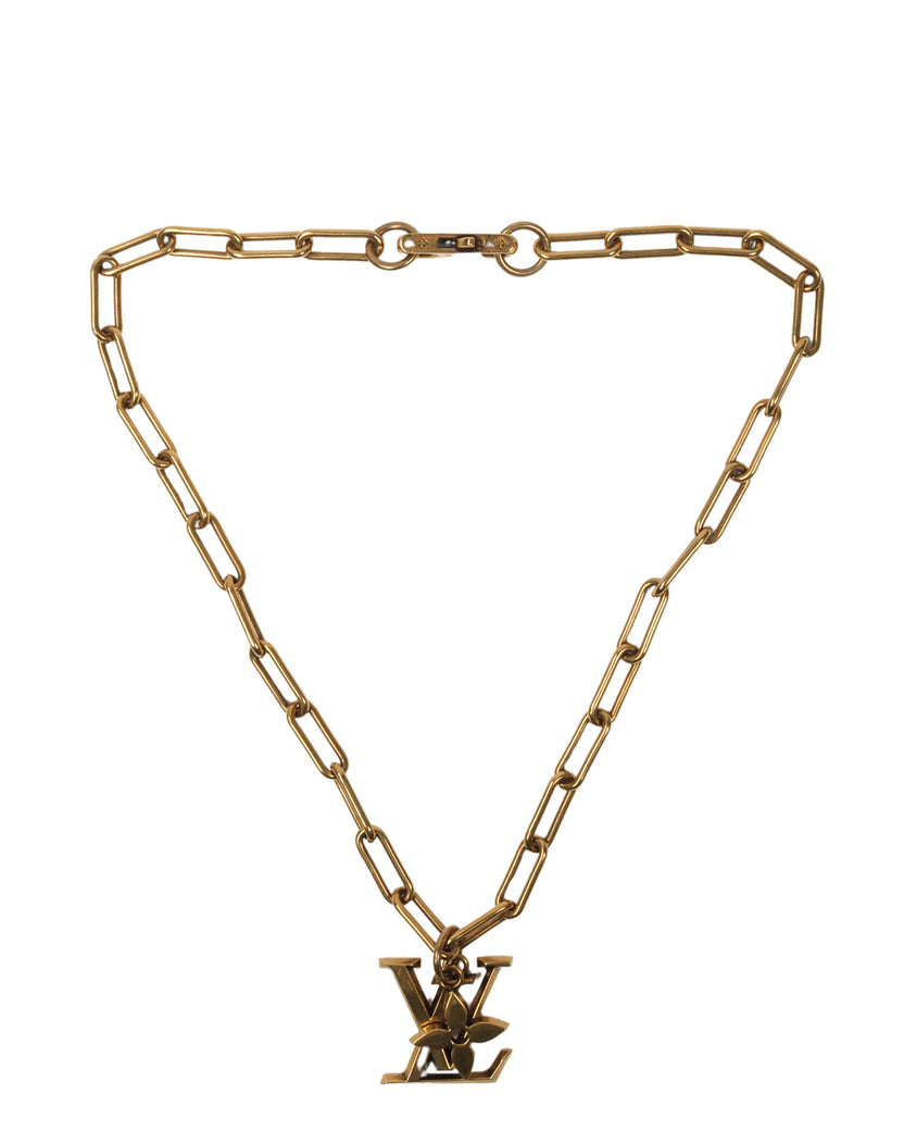 lv gold necklace for women