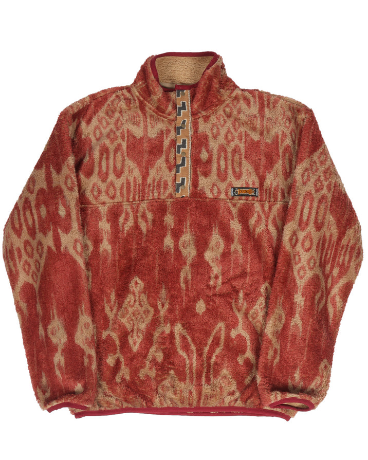 Damask Snap-Button Fleece Jacket