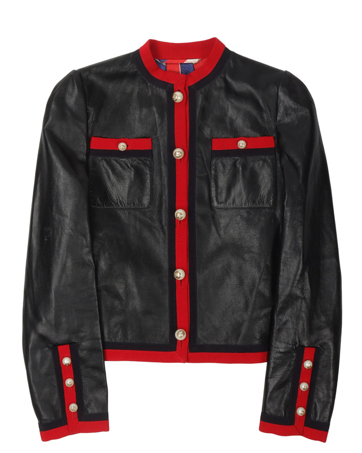Silk Lined Leather Button Shirt